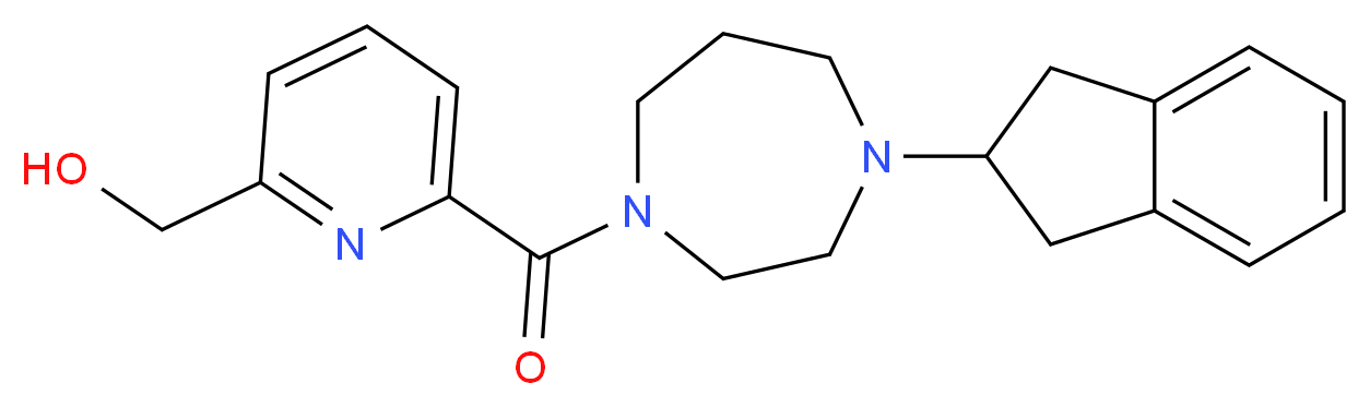 (6-{[4-(2,3-dihydro-1H-inden-2-yl)-1,4-diazepan-1-yl]carbonyl}-2-pyridinyl)methanol_分子结构_CAS_)