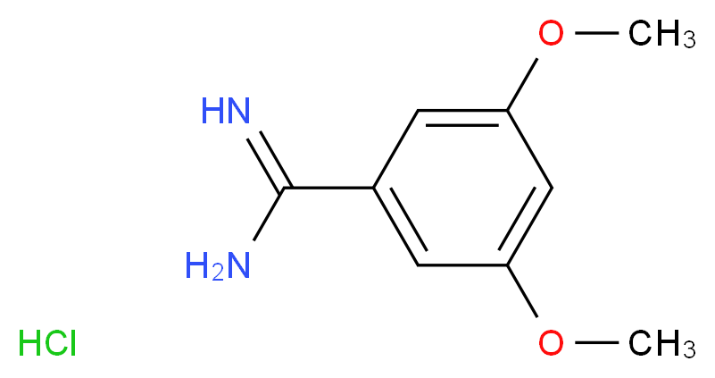 3,5-DIMETHOXY-BENZAMIDINE HYDROCHLORIDE_分子结构_CAS_61416-81-7)
