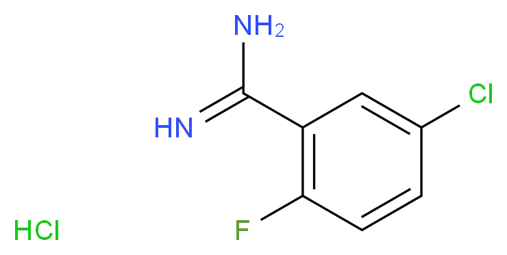 5-CHLORO-2-FLUORO-BENZAMIDINE HYDROCHLORIDE_分子结构_CAS_1187929-52-7)