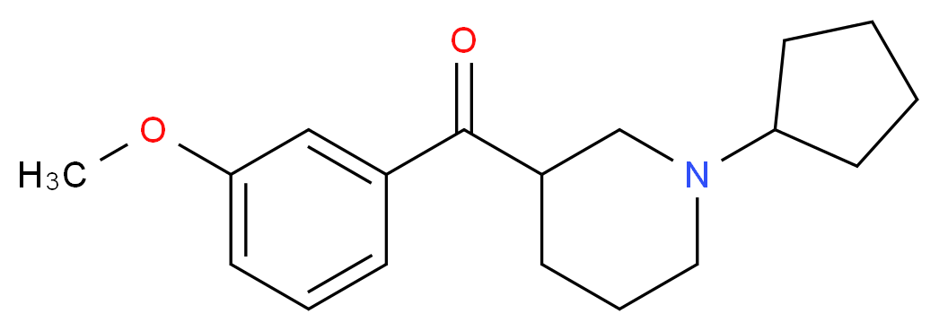 (1-cyclopentyl-3-piperidinyl)(3-methoxyphenyl)methanone_分子结构_CAS_)
