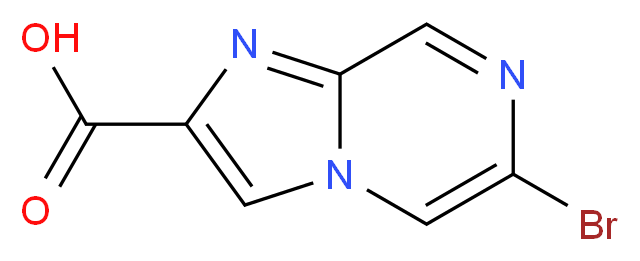 6-Bromoimidazo[1,2-a]pyrazine-2-carboxylic acid_分子结构_CAS_1000018-56-3)