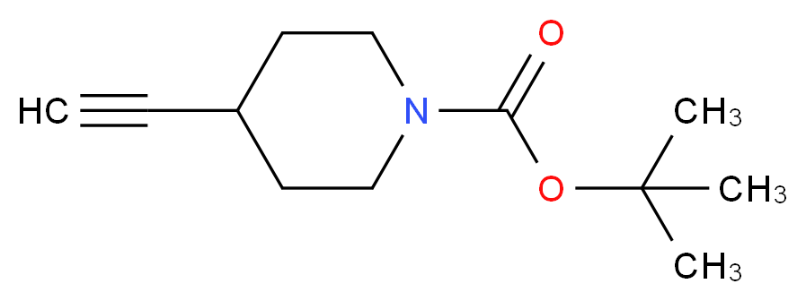 TERT-BUTYL 4-ETHYNYLPIPERIDINE-1-CARBOXYLATE_分子结构_CAS_287192-97-6)