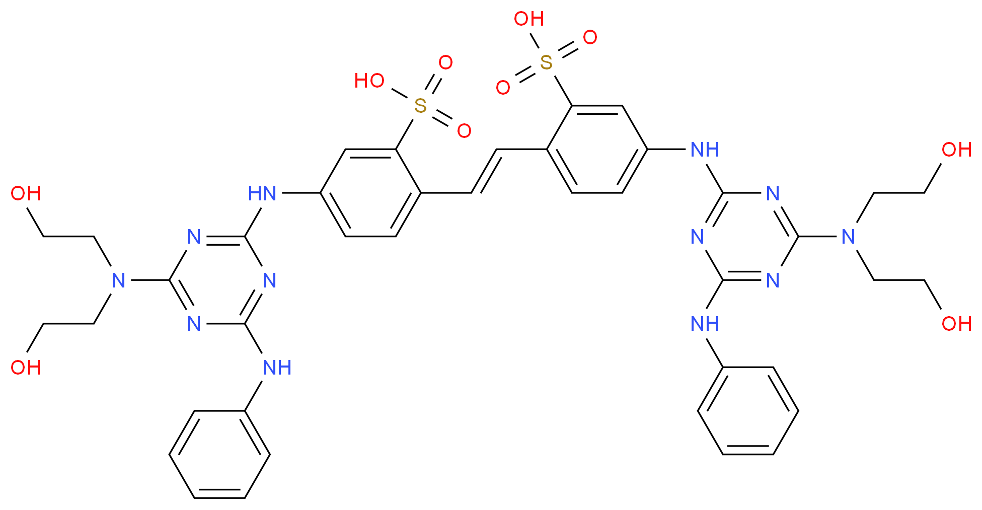 Fluorescent Brightener 28_分子结构_CAS_4404-43-7)