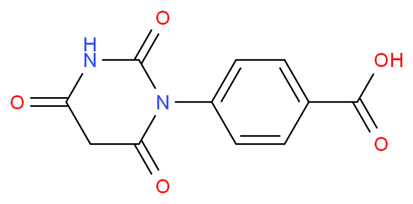 4-(2,4,6-trioxo-1,3-diazinan-1-yl)benzoic acid_分子结构_CAS_54185-33-0