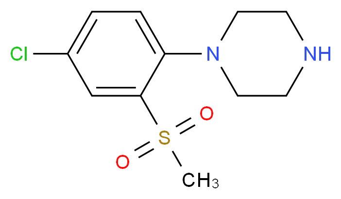 1-[4-Chloro-2-(methylsulfonyl)phenyl]piperazine_分子结构_CAS_849035-68-3)