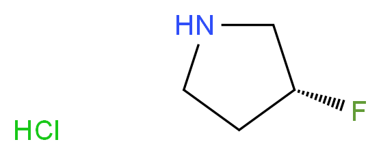 (R)-(-)-3-FLUOROPYRROLIDINE HYDROCHLORIDE_分子结构_CAS_136725-53-6)