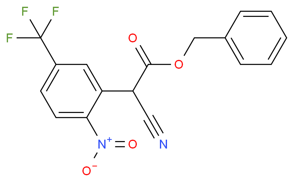 苄基-α-氰基-2-硝基-5-(三氟甲基)苯基乙酸酯_分子结构_CAS_605668-92-6)