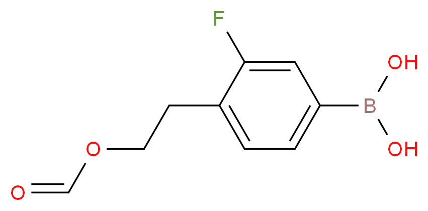 {3-fluoro-4-[2-(formyloxy)ethyl]phenyl}boronic acid_分子结构_CAS_874288-38-7