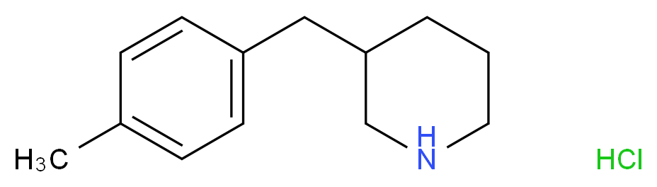 3-(4-Methylbenzyl)piperidine hydrochloride_分子结构_CAS_625454-26-4)