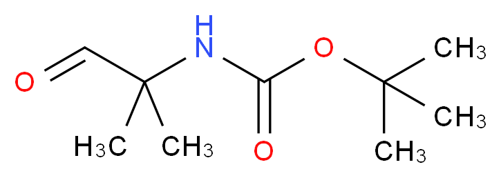 tert-Butyl 2-formylpropan-2-ylcarbamate_分子结构_CAS_109608-77-7)