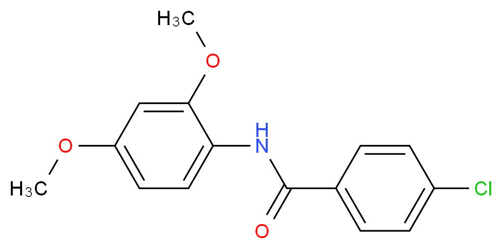 4-chloro-N-(2,4-dimethoxyphenyl)benzamide_分子结构_CAS_301157-77-7