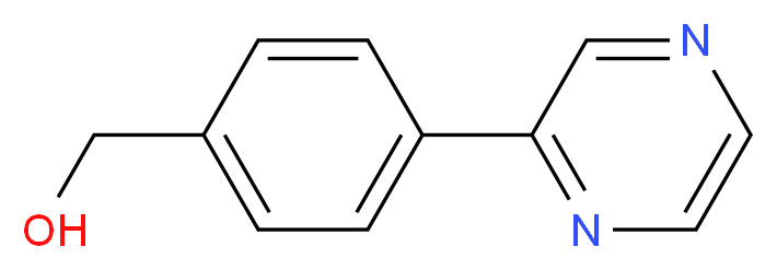 [4-(pyrazin-2-yl)phenyl]methanol_分子结构_CAS_545421-49-6