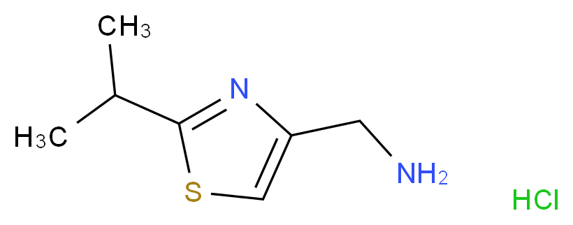 (2-Isopropylthiazol-4-yl)methanamine hydrochloride_分子结构_CAS_1262771-25-4)