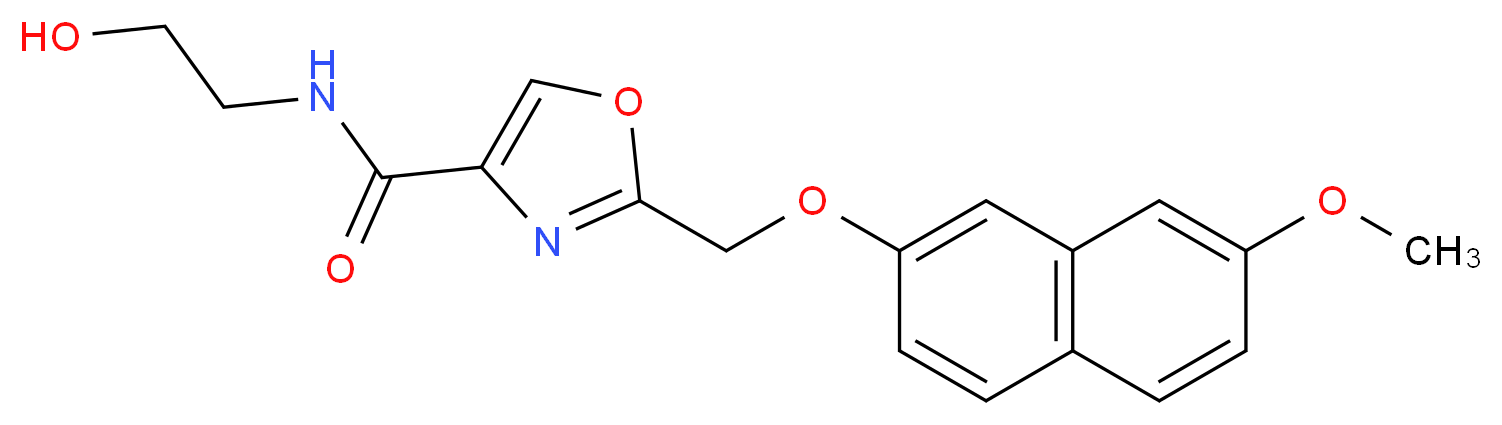 N-(2-hydroxyethyl)-2-{[(7-methoxy-2-naphthyl)oxy]methyl}-1,3-oxazole-4-carboxamide_分子结构_CAS_)