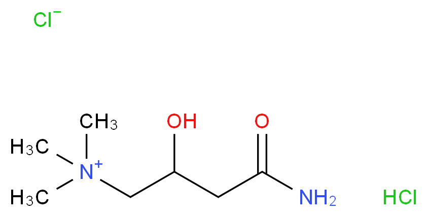 (3-carbamoyl-2-hydroxypropyl)trimethylazanium chloride hydrochloride_分子结构_CAS_5261-99-4