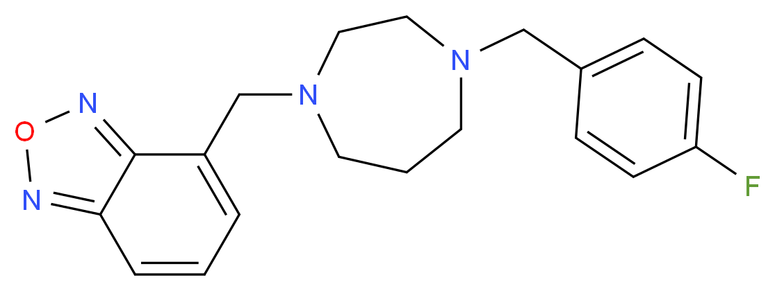 4-{[4-(4-fluorobenzyl)-1,4-diazepan-1-yl]methyl}-2,1,3-benzoxadiazole_分子结构_CAS_)