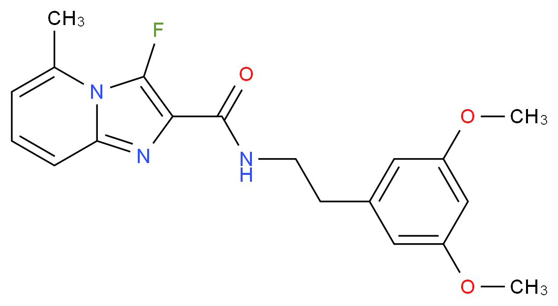 N-[2-(3,5-dimethoxyphenyl)ethyl]-3-fluoro-5-methylimidazo[1,2-a]pyridine-2-carboxamide_分子结构_CAS_)