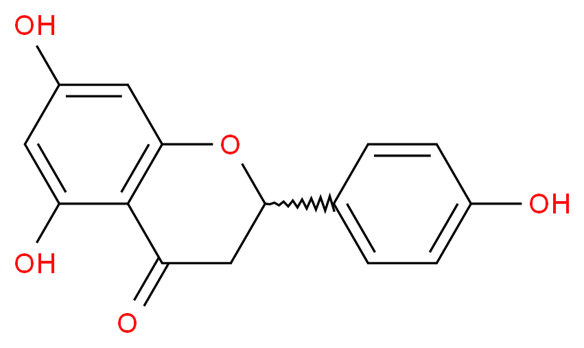 5,7-dihydroxy-2-(4-hydroxyphenyl)-3,4-dihydro-2H-1-benzopyran-4-one_分子结构_CAS_480-41-1