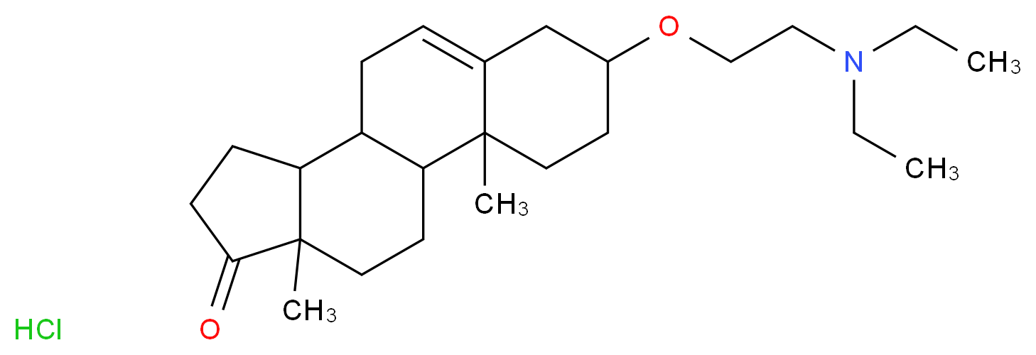 3&beta;-(2-DIETHYLAMINOETHOXY)ANDROSTENONE HYDROCHLORIDE_分子结构_CAS_)