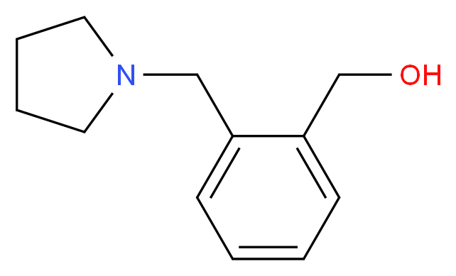 [2-(1-Pyrrolidinylmethyl)phenyl]methanol_分子结构_CAS_91271-58-8)