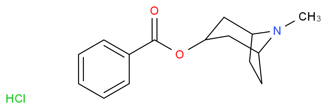 8-methyl-8-azabicyclo[3.2.1]octan-3-yl benzoate hydrochloride_分子结构_CAS_55623-27-3