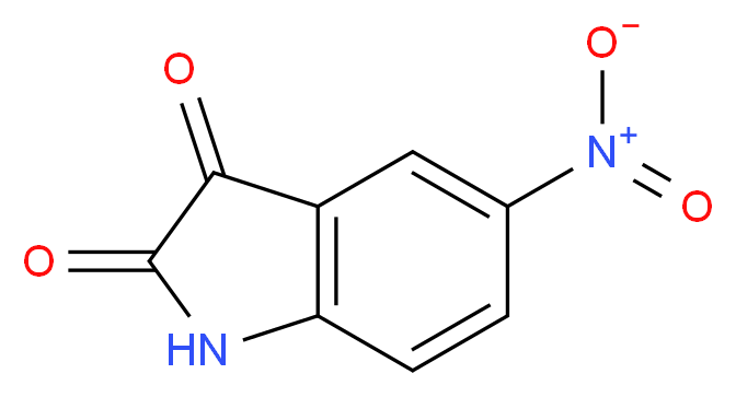 5-Nitroindoline-2,3-dione_分子结构_CAS_611-09-6)