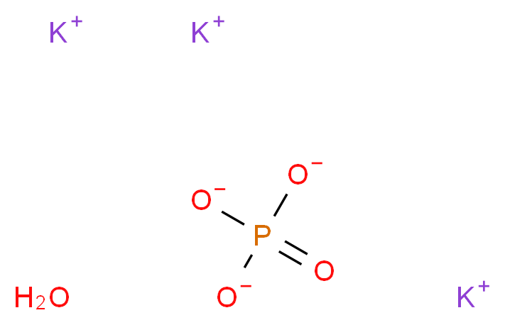 磷酸钾 一水合物_分子结构_CAS_27176-10-9)