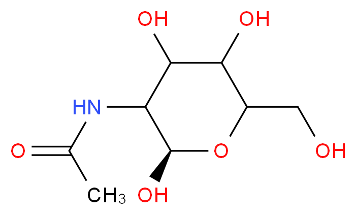 N-[(2R)-2,4,5-trihydroxy-6-(hydroxymethyl)oxan-3-yl]acetamide_分子结构_CAS_1398-61-4