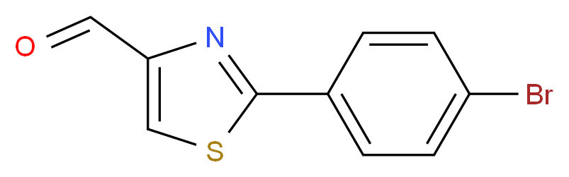 2-(4-BROMO-PHENYL)-THIAZOLE-4-CARBALDEHYDE_分子结构_CAS_21166-30-3)