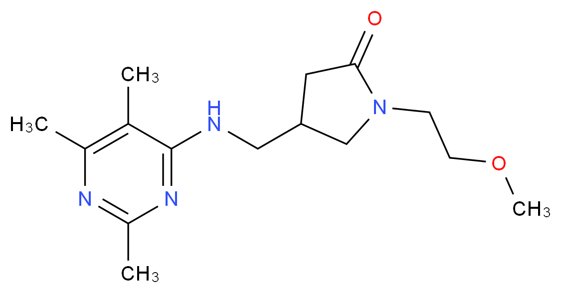 1-(2-methoxyethyl)-4-{[(2,5,6-trimethylpyrimidin-4-yl)amino]methyl}pyrrolidin-2-one_分子结构_CAS_)