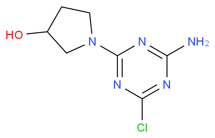 1-(4-Amino-6-chloro-1,3,5-triazin-2-yl)-3-pyrrolidinol_分子结构_CAS_)