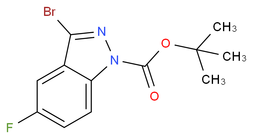1-BOC-3-BROMO-5-FLUORO-INDAZOLE_分子结构_CAS_885271-57-8)