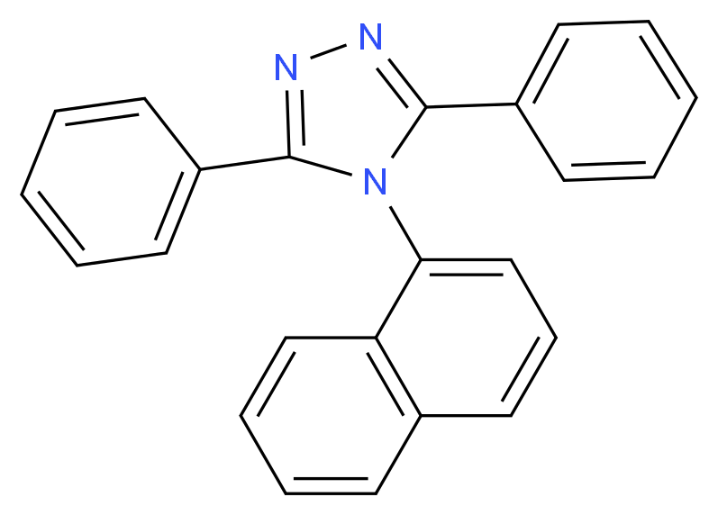 3,5-二苯基-4-(1-萘基)-1H-1,2,4-三唑_分子结构_CAS_16152-10-6)