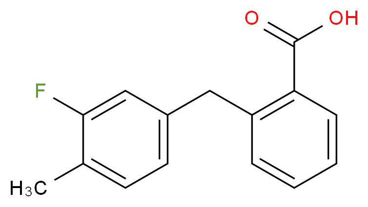 2-[(3-fluoro-4-methylphenyl)methyl]benzoic acid_分子结构_CAS_313505-74-7