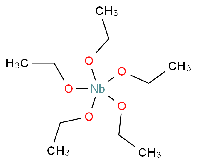 Niobium(V) ethoxide_分子结构_CAS_3236-82-6)