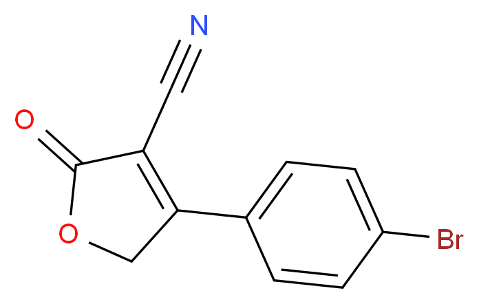 4-(4-bromophenyl)-2-oxo-2,5-dihydrofuran-3-carbonitrile_分子结构_CAS_7721-24-6