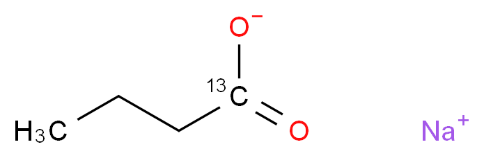 丁酸钠-1-13C_分子结构_CAS_62601-04-1)