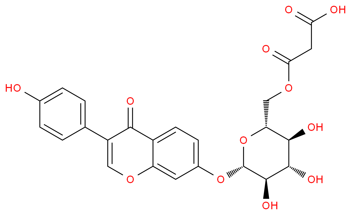 3-oxo-3-{[(2R,3S,4S,5R,6S)-3,4,5-trihydroxy-6-{[3-(4-hydroxyphenyl)-4-oxo-4H-chromen-7-yl]oxy}oxan-2-yl]methoxy}propanoic acid_分子结构_CAS_124590-31-4