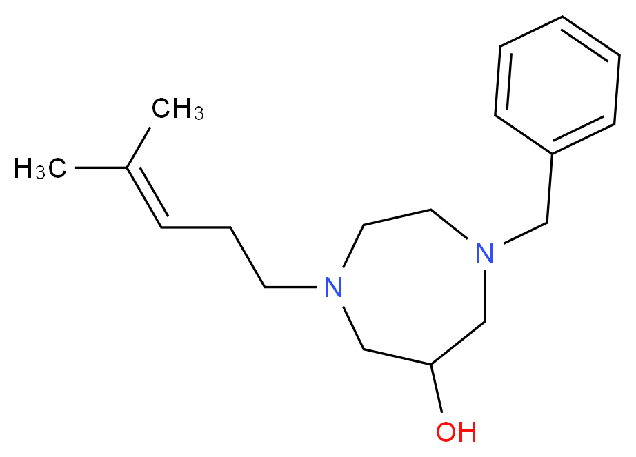 1-benzyl-4-(4-methyl-3-penten-1-yl)-1,4-diazepan-6-ol_分子结构_CAS_)