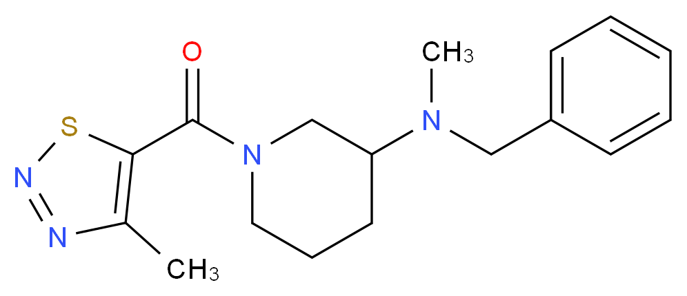 N-benzyl-N-methyl-1-[(4-methyl-1,2,3-thiadiazol-5-yl)carbonyl]-3-piperidinamine_分子结构_CAS_)