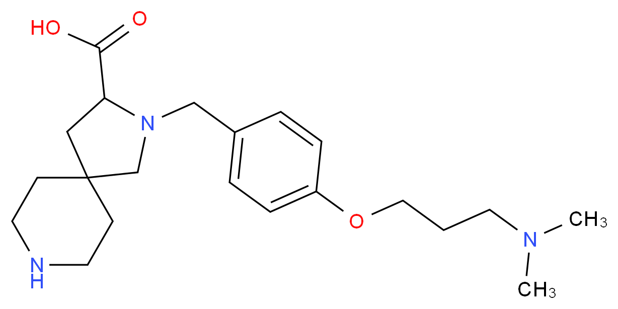 2-{4-[3-(dimethylamino)propoxy]benzyl}-2,8-diazaspiro[4.5]decane-3-carboxylic acid_分子结构_CAS_)