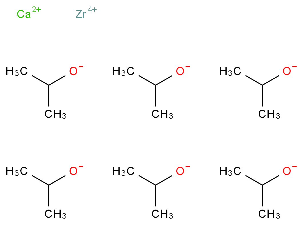 zirconium(4+) ion calcium hexakis(propan-2-olate)_分子结构_CAS_334512-82-2