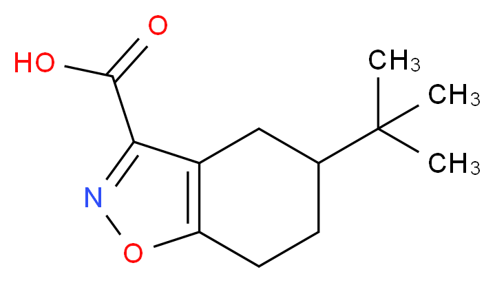 5-tert-butyl-4,5,6,7-tetrahydro-1,2-benzoxazole-3-carboxylic acid_分子结构_CAS_832684-43-2