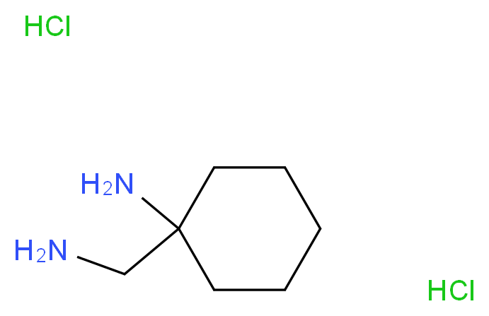 1-(aminomethyl)cyclohexan-1-amine dihydrochloride_分子结构_CAS_5062-67-9