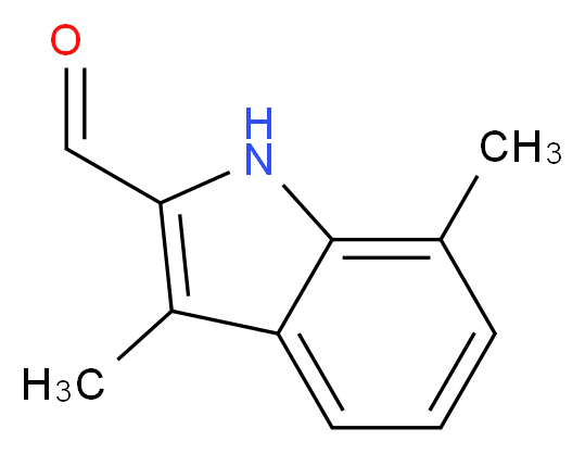 3,7-Dimethyl-1H-indole-2-carbaldehyde_分子结构_CAS_1463-72-5)