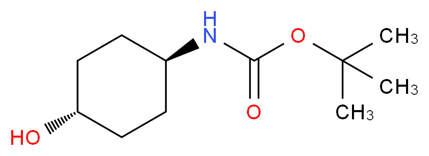 tert-butyl N-[(1r,4r)-4-hydroxycyclohexyl]carbamate_分子结构_CAS_111300-06-2