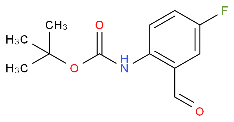 tert-butyl N-(4-fluoro-2-formylphenyl)carbamate_分子结构_CAS_844891-31-2