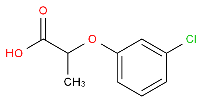 2-(3-chlorophenoxy)propanoic acid_分子结构_CAS_101-10-0