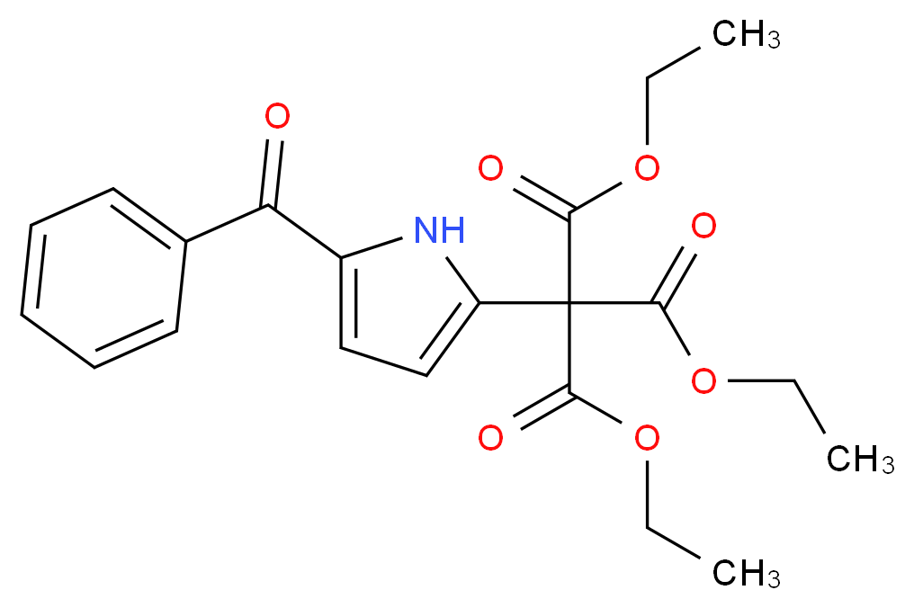 2-Benzoylpyrrole Methanetricarboxylic Acid 1,1,1-Triethyl Ester_分子结构_CAS_136116-84-2)