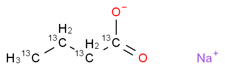 sodium (1,2,3,4-<sup>1</sup><sup>3</sup>C<sub>4</sub>)butanoate_分子结构_CAS_312623-84-0